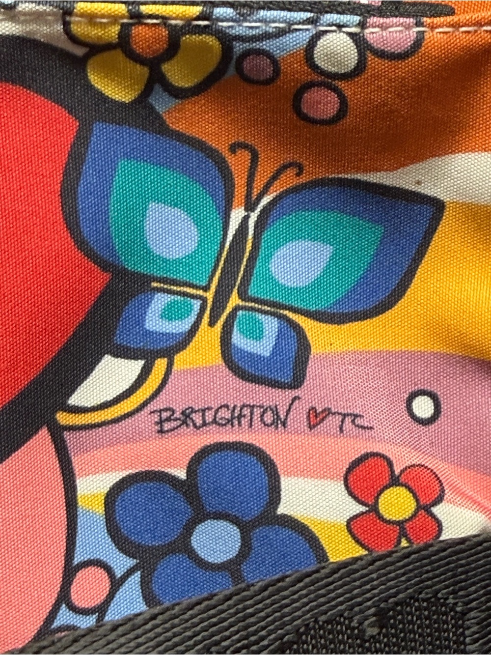 Bright Brighton Multicolor 'LOVE' Heart Crossbody with Black Strap - Picture 2 of 6